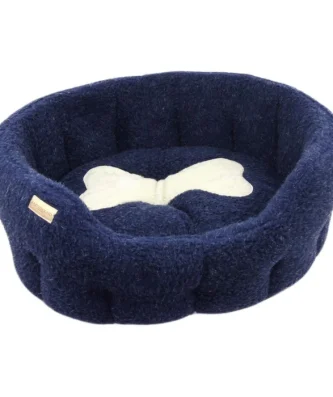 Earthbound Classic Bone Navy Dog Bed Small