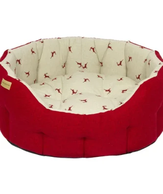 Earthbound Classic Brushed Stag Red Dog Bed Medium