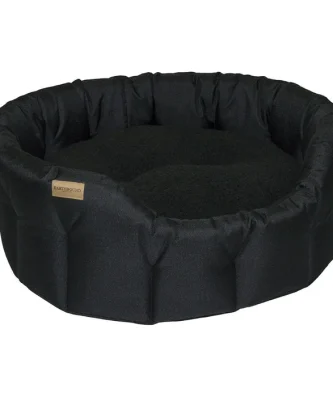 Earthbound Classic Waterproof Round Black Dog Bed Medium