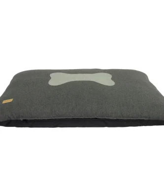 Earthbound Flat Cushion Poly Bone Grey Medium