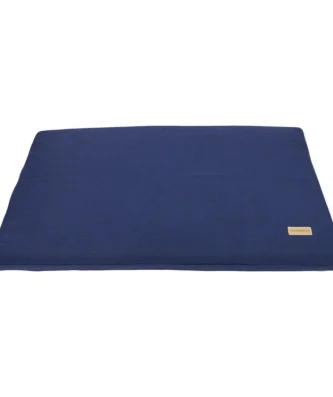 Earthbound Removable Waterproof / Sherpa Navy Dog Cage Mat Medium