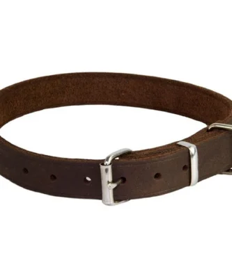 Earthbound Soft Country Leather Brown Dog Collar Large (37-45cm)