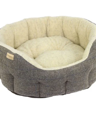 Earthbound Traditional Tweed Beige Dog Bed Medium