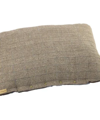 Earthbound Tweed Flat Cushion Beige Dog Bed Medium