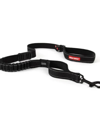 EzyDog Zero Shock Dog Lead Black 48"