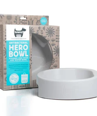 Hownd Germ Busting Hero Urban Grey Dog Bowl Large 23cm