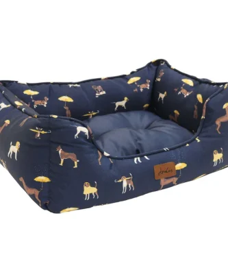 Joules Dog Print Square Dog Bed