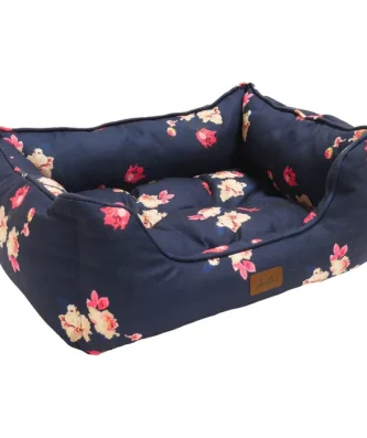 Joules Floral Square Dog Bed Large
