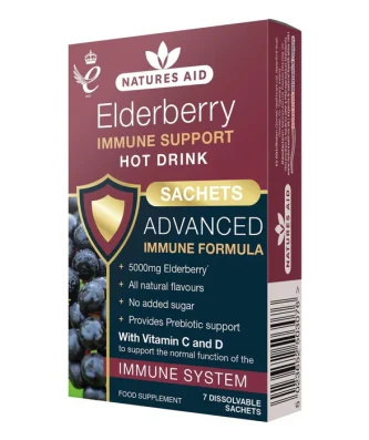Natures Aid Elderberry Immune Support Hot Drink Sachets 7 per pack