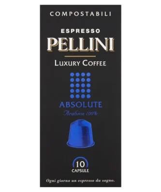 Pellini Luxury Absolute Compostable Nespresso Compatible Coffee Capsules 10 per pack