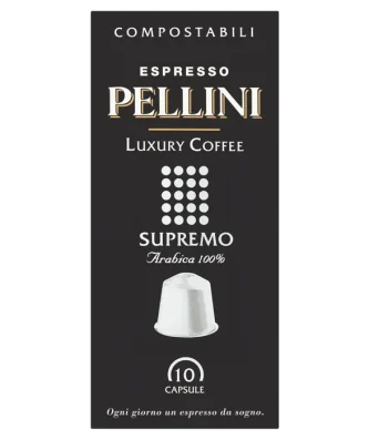 Pellini Luxury Supremo Compostable Nespresso Compatible Coffee Capsules 10 per pack