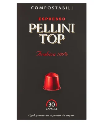Pellini Top Arabica 100% Compostable Nespresso Compatible Coffee Capsules 30 per pack