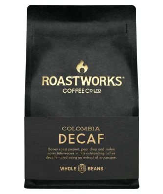 Roastworks Decaf Colombia Whole Bean Coffee 200g