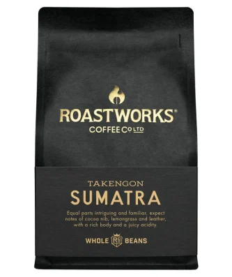 Roastworks Sumatra Whole Bean Coffee 200g