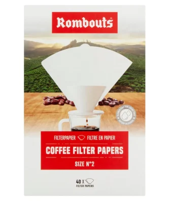 Rombouts Coffee Filter Papers N2 40 per pack