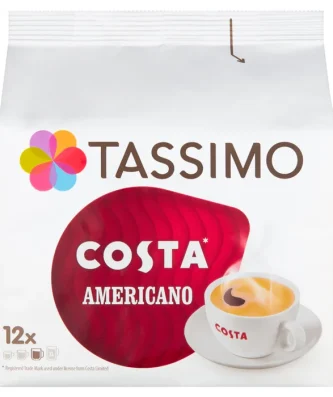 Tassimo Costa Americano Coffee Pods 12 per pack