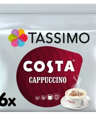 Tassimo Costa Cappuccino Coffee Pods 6 per pack