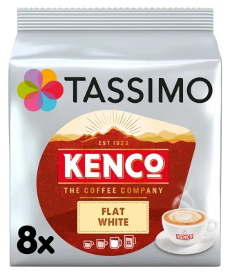 Tassimo Kenco Flat White Coffee Pods 8 per pack