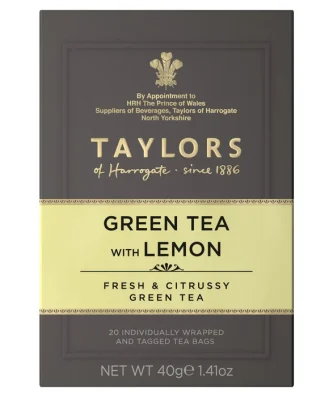 Taylors Green Tea with Lemon Teabags 20 per pack - Special Offer