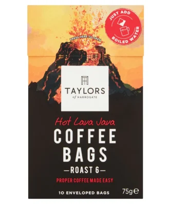 Taylors Hot Lava Java Coffee Bags 10 per pack
