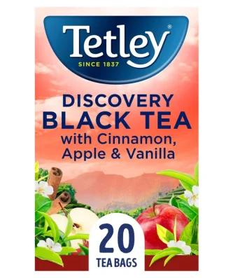 Tetley Discovery Black Tea with Cinnamon Apple & Vanilla 20 per pack