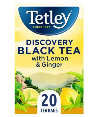 Tetley Discovery Black Tea with Lemon & Ginger 20 per pack