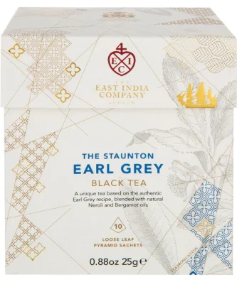 The East India Company Staunton Earl Grey Black Tea Pyramid Bags 10 per pack