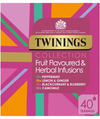Twinings Fruit & Herb Tea Bags Selection Gift Pack 40 per pack
