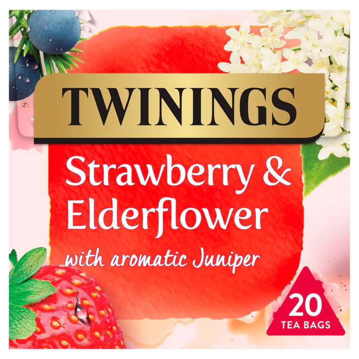 Twinings Strawberry & Elderflower Fruit Tea 20 per pack - Special Offer
