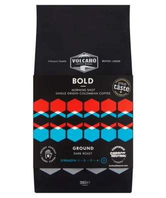 Volcano Coffee Works Bold Morning Shot Ground Coffee 200g