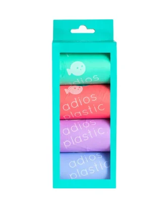 Adios Compostable Dog Poo Bags Rainbow 60 per pack
