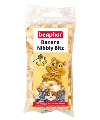 Beaphar Banana Nibbly Bitz For Small Animals 50g