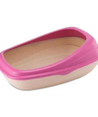 Beco Bamboo Kitten and Cat Litter Tray Pink