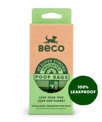 Beco Dog Poop Bags Unscented 60 per pack
