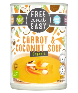 Free & Easy Free From Dairy Free Organic Carrot & Coconut Soup 400g