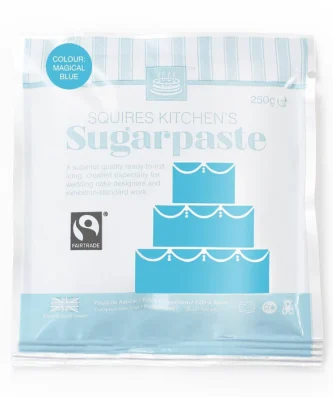 Squires Kitchen Blue Fairtrade Sugarpaste Ready to Roll Icing 250g