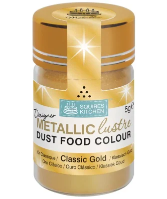 Squires Kitchen Designer Metallic Lustre Dust Classic Gold 5g