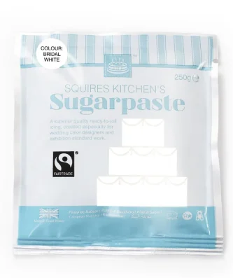 Squires Kitchen White Fairtrade Sugarpaste Ready to Roll Icing 250g