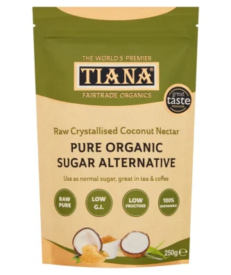 Tiana Premium Organic Crystallised Raw Coconut Sugar 250g