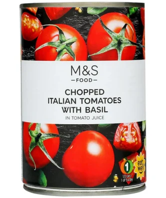 M&S Italian Chopped Tomatoes with Basil 400g