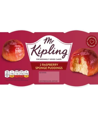 Mr Kipling Raspberry Sponge Puddings 2 per pack