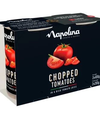 Napolina Chopped Tomatoes in a Rich Tomato Juice 2 x 400g