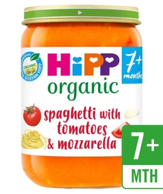 HiPP Organic Spaghetti with Tomatoes & Mozzarella Baby Food Jar 7+ Months 190g