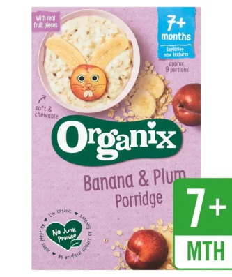 Organix Banana & Plum Organic Baby Porridge 200g