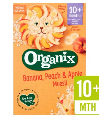 Organix Banana Peach & Apple Organic Baby Muesli 200g