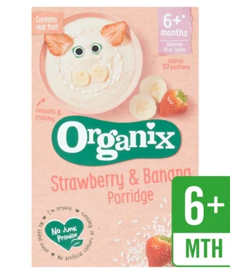 Organix Strawberry & Banana Organic Baby Porridge 120g