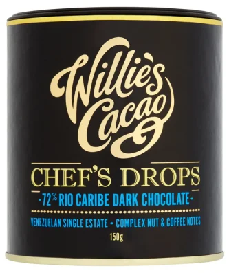 Willie's Cacao Venezuelan Dark Chocolate Drops 72% 150g