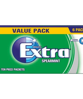 Wrigley's Extra Spearmint Chewing Gum Sugar Free Multipack 6 per pack