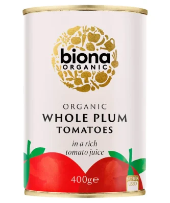 Biona Organic Whole Plum Peeled Tomatoes 400g