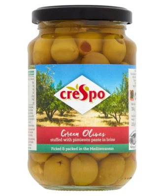 Crespo Green Olives with Pimiento 354g